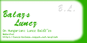 balazs luncz business card